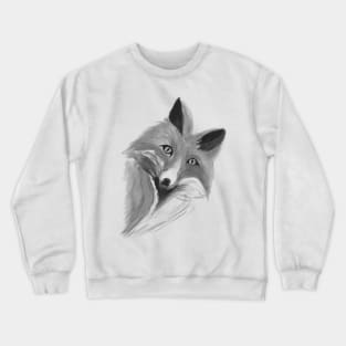 Fox - Black and White Crewneck Sweatshirt